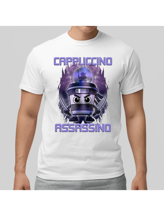 Cappuccino Assassino - Italian Brainrot  - męska koszulka z nadrukiem