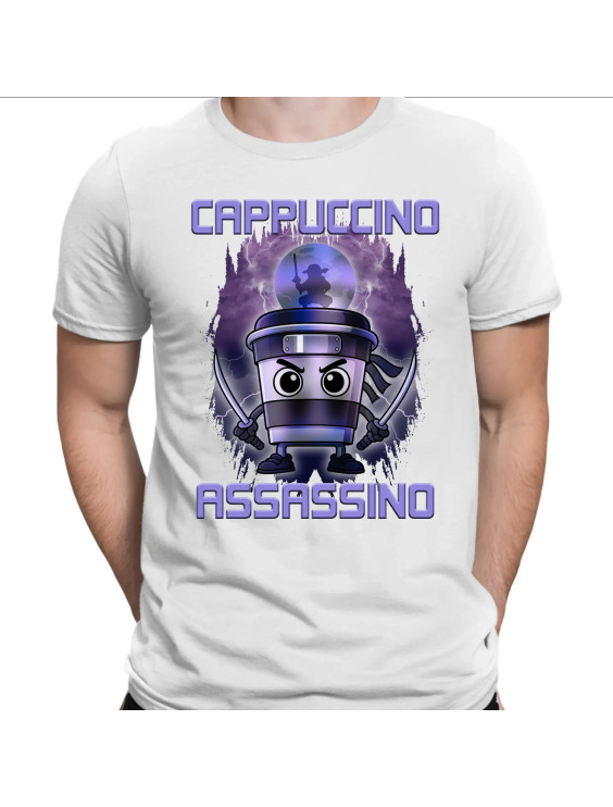 Cappuccino Assassino - Italian Brainrot  - męska koszulka z nadrukiem