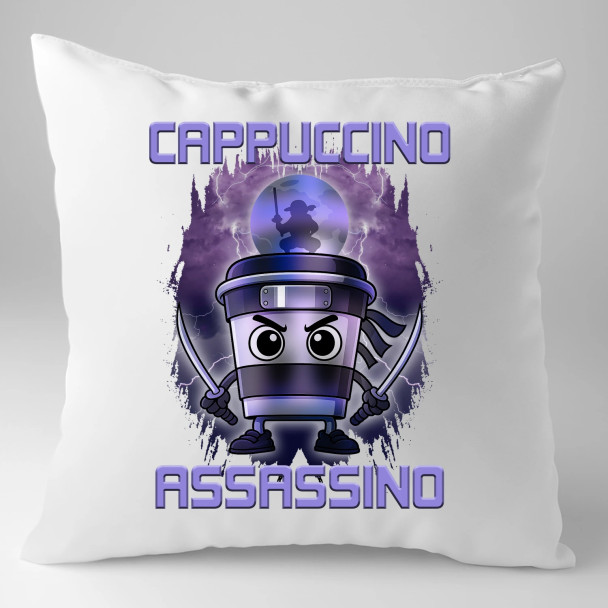 Cappuccino Assassino - Italian Brainrot - poduszka z nadrukiem