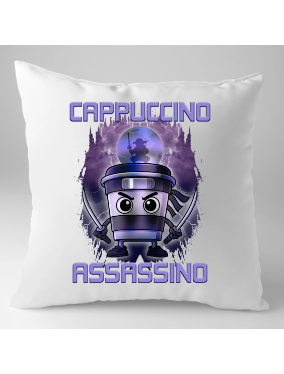 Cappuccino Assassino - Italian Brainrot - poduszka z nadrukiem