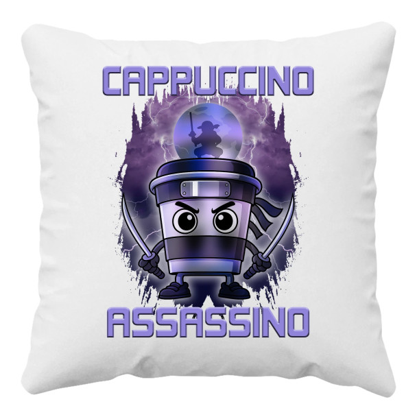 Cappuccino Assassino - Italian Brainrot - poduszka z nadrukiem