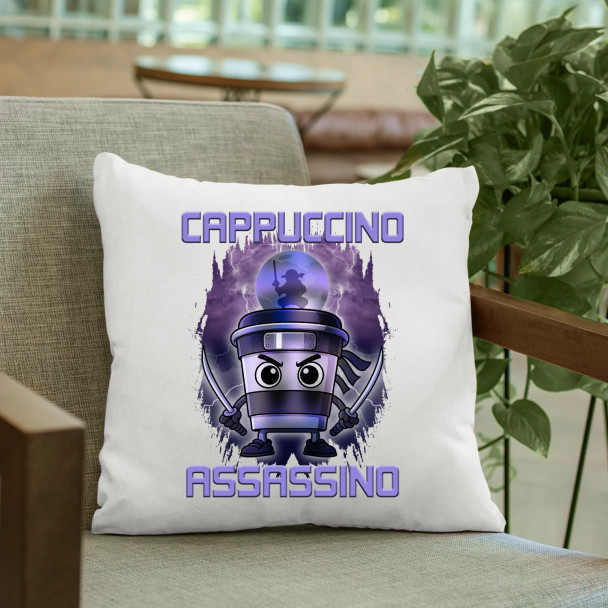 Cappuccino Assassino - Italian Brainrot - poduszka z nadrukiem