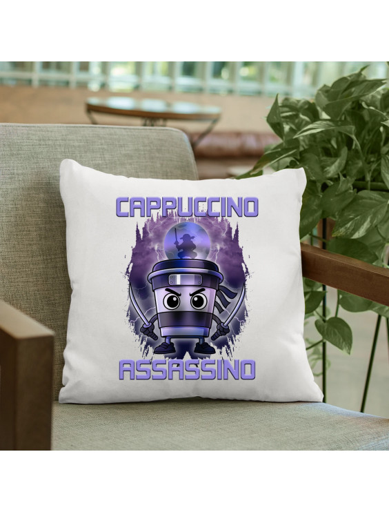 Cappuccino Assassino - Italian Brainrot - poduszka z nadrukiem