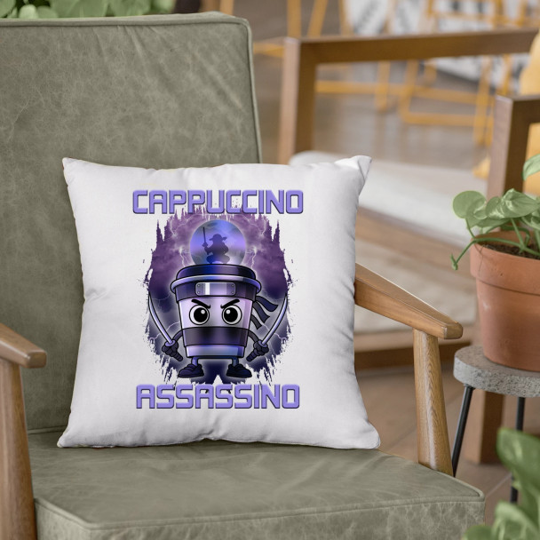 Cappuccino Assassino - Italian Brainrot - poduszka z nadrukiem