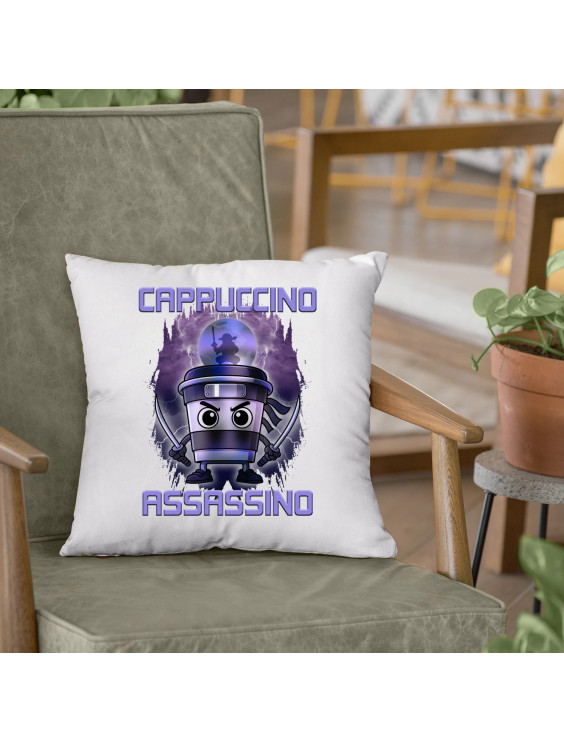 Cappuccino Assassino - Italian Brainrot - poduszka z nadrukiem