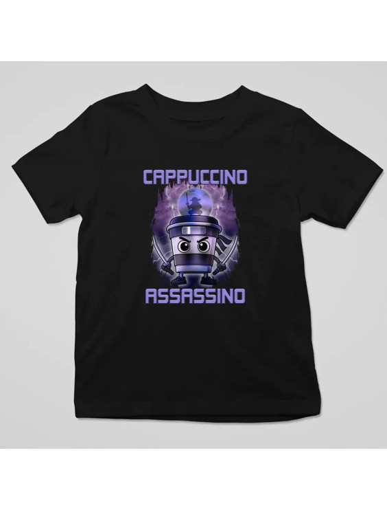 Cappuccino Assassino - Italian Brainrot - dziecięca koszulka z nadrukiem