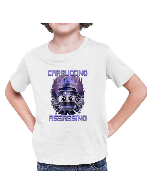 Cappuccino Assassino - Italian Brainrot - dziecięca koszulka z nadrukiem