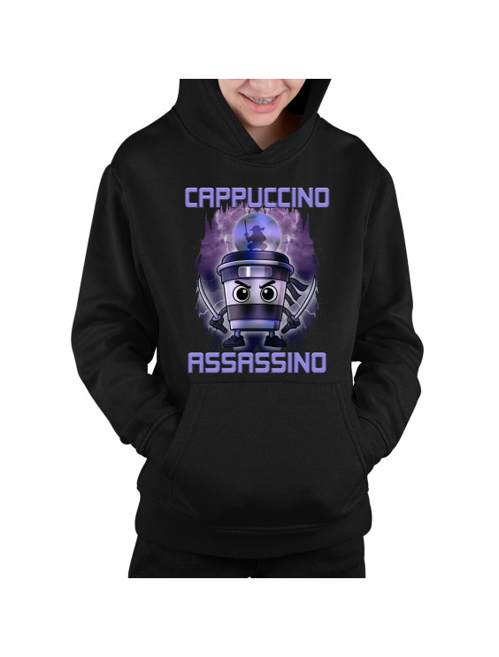 Cappuccino Assassino - Italian Brainrot - dziecięca bluza z nadrukiem