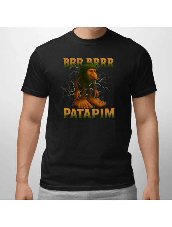 Brr brr patapim - Italian Brainrot  - męska koszulka z nadrukiem