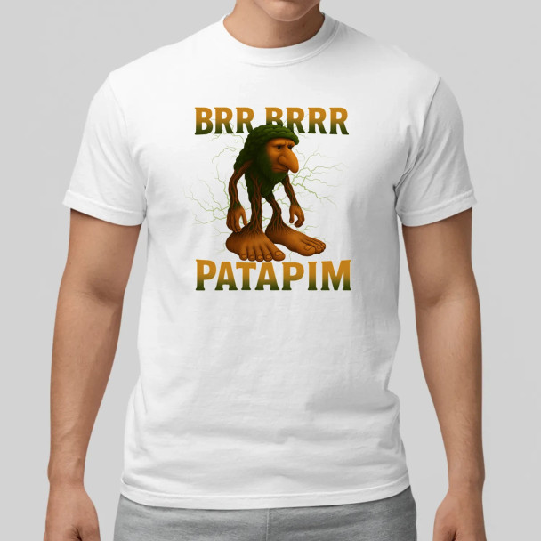 Brr brr patapim - Italian Brainrot  - męska koszulka z nadrukiem