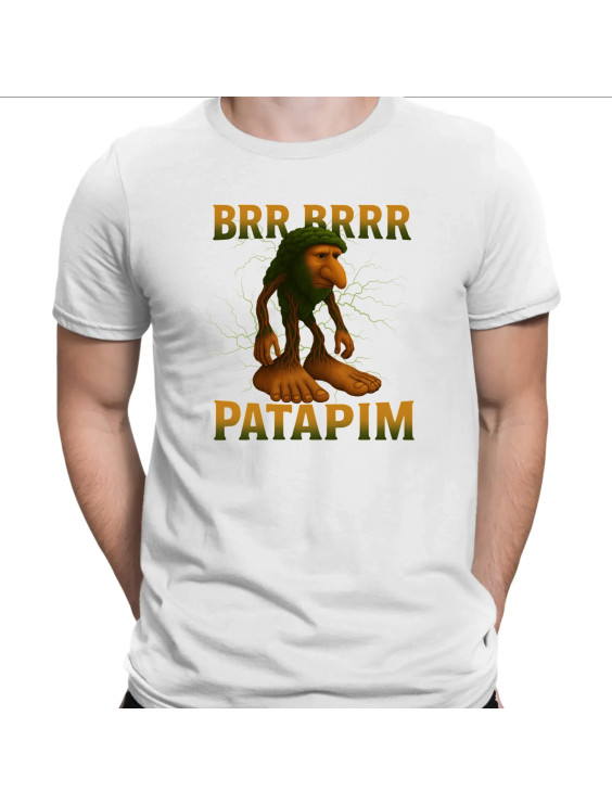 Brr brr patapim - Italian Brainrot  - męska koszulka z nadrukiem