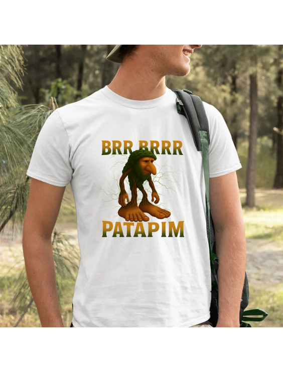 Brr brr patapim - Italian Brainrot  - męska koszulka z nadrukiem
