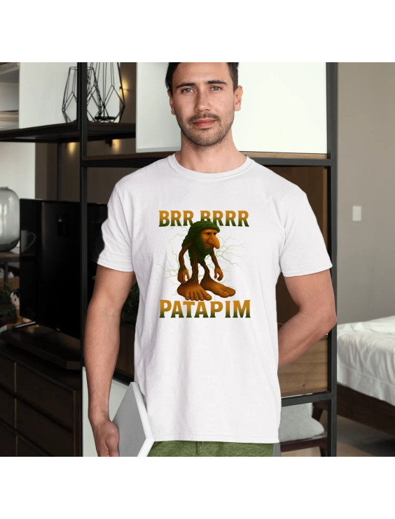 Brr brr patapim - Italian Brainrot  - męska koszulka z nadrukiem