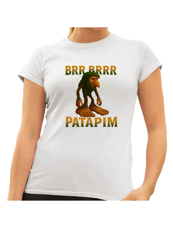 Brr brr patapim - Italian Brainrot - damska koszulka z nadrukiem