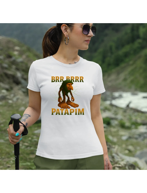 Brr brr patapim - Italian Brainrot - damska koszulka z nadrukiem