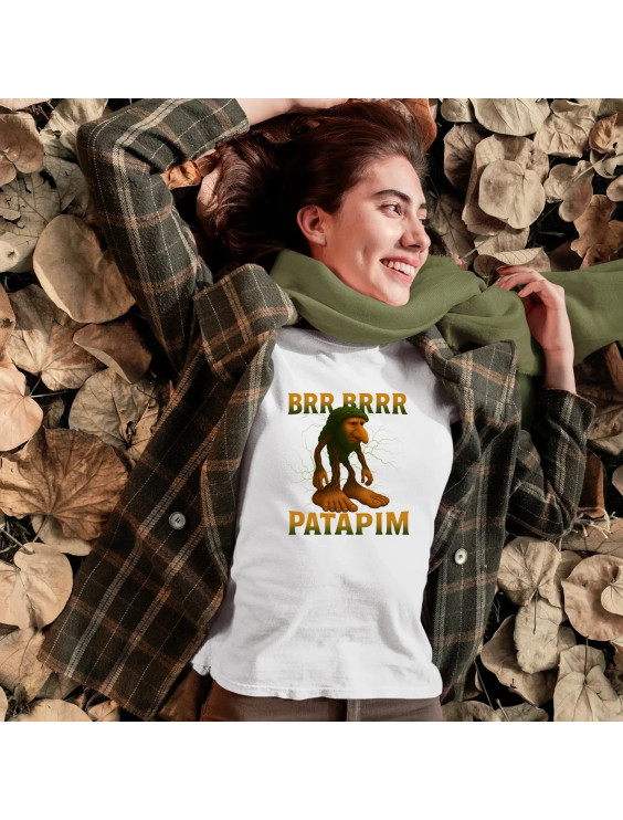 Brr brr patapim - Italian Brainrot - damska koszulka z nadrukiem