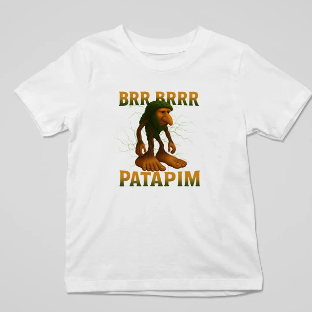 Brr brr patapim - Italian Brainrot - dziecięca koszulka z nadrukiem