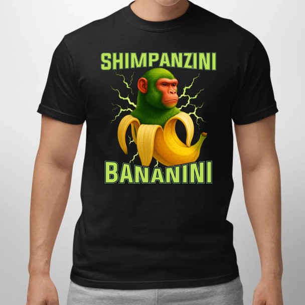 Shimpanzini bananini - Italian Brainrot  - męska koszulka z nadrukiem