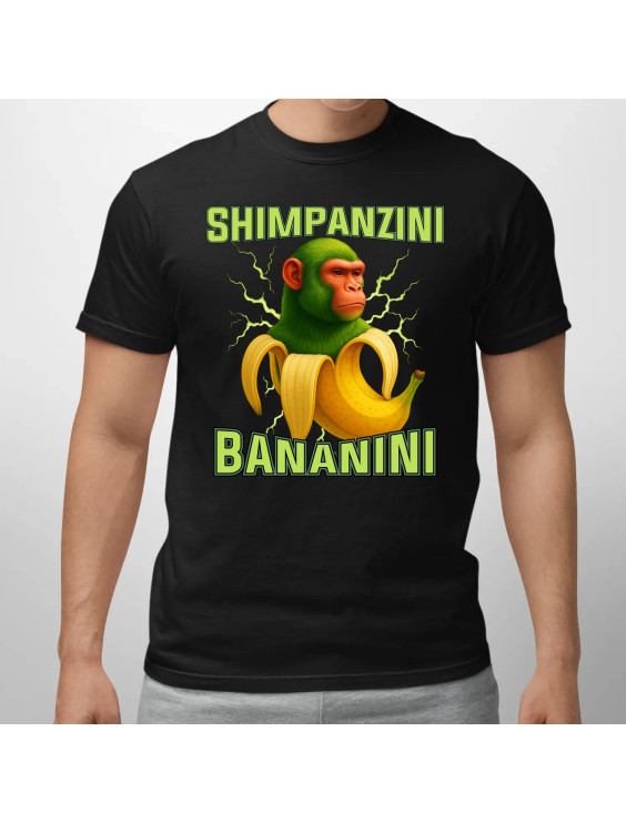 Shimpanzini bananini - Italian Brainrot  - męska koszulka z nadrukiem