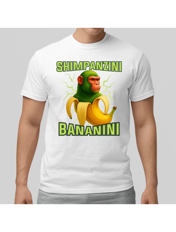 Shimpanzini bananini - Italian Brainrot  - męska koszulka z nadrukiem