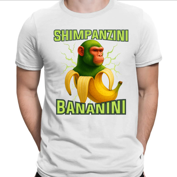 Shimpanzini bananini - Italian Brainrot  - męska koszulka z nadrukiem