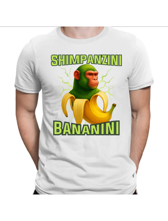 Shimpanzini bananini - Italian Brainrot  - męska koszulka z nadrukiem