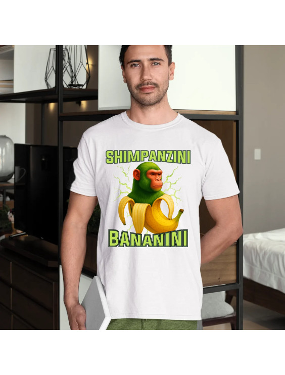 Shimpanzini bananini - Italian Brainrot  - męska koszulka z nadrukiem