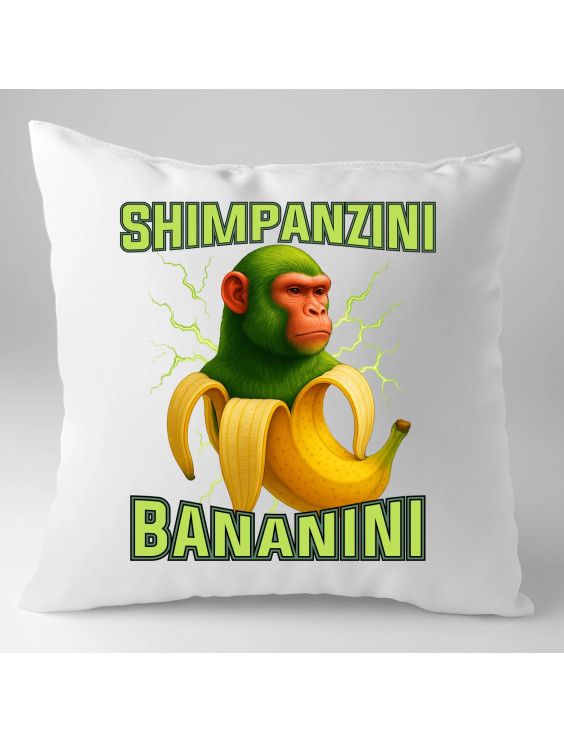 Shimpanzini bananini - Italian Brainrot - poduszka z nadrukiem