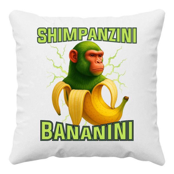 Shimpanzini bananini - Italian Brainrot - poduszka z nadrukiem