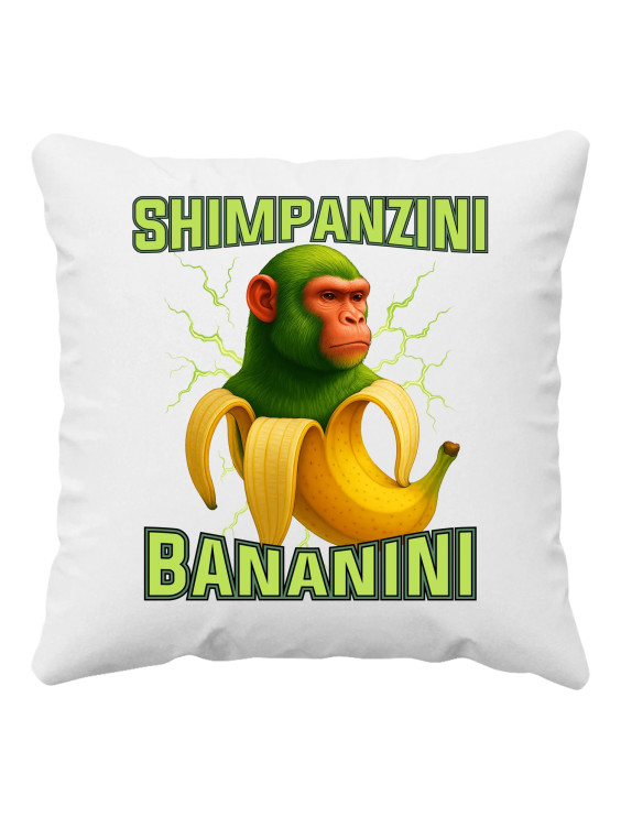 Shimpanzini bananini - Italian Brainrot - poduszka z nadrukiem