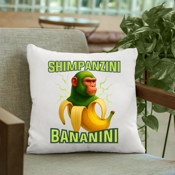 Shimpanzini bananini - Italian Brainrot - poduszka z nadrukiem