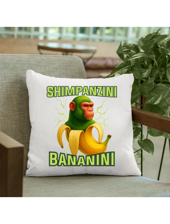 Shimpanzini bananini - Italian Brainrot - poduszka z nadrukiem