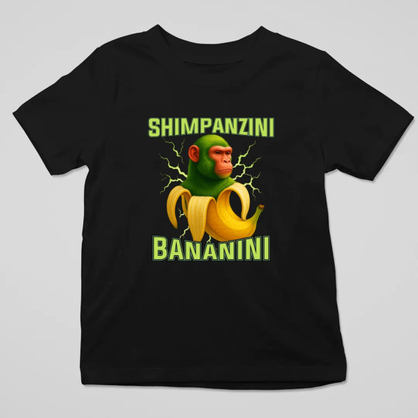 Shimpanzini bananini - Italian Brainrot - dziecięca koszulka z nadrukiem