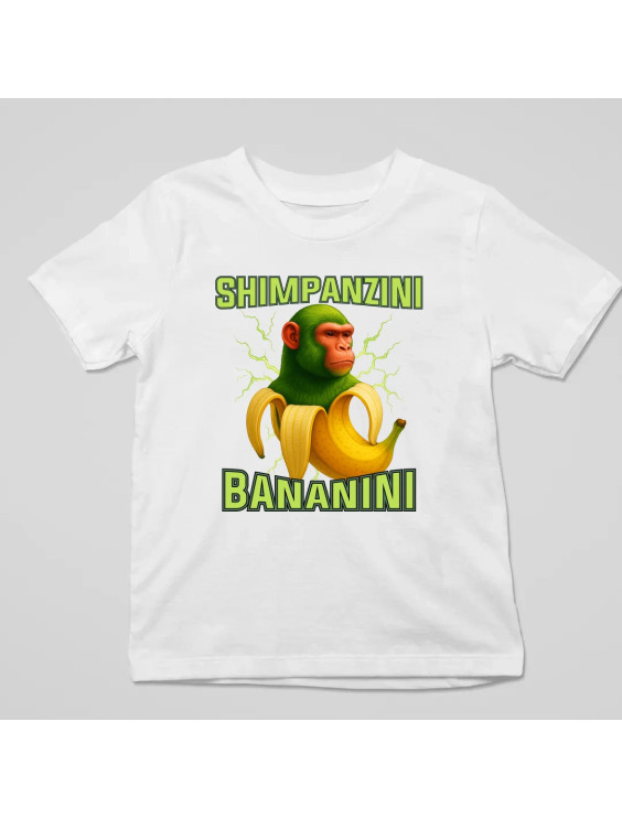 Shimpanzini bananini - Italian Brainrot - dziecięca koszulka z nadrukiem