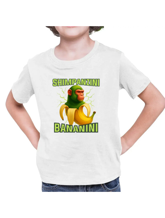 Shimpanzini bananini - Italian Brainrot - dziecięca koszulka z nadrukiem