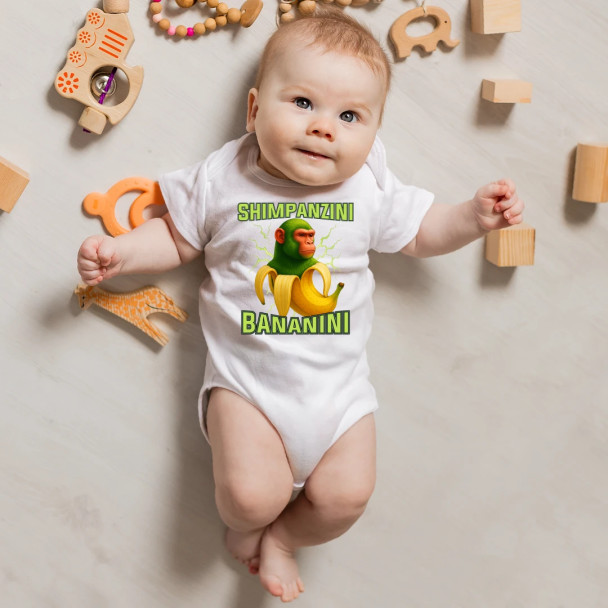 Shimpanzini bananini - Italian Brainrot - body dziecięce z nadrukiem