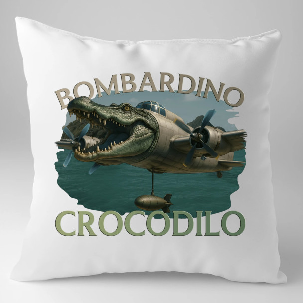 Bombardino Crocodilo - Italian Brainrot - poduszka z nadrukiem