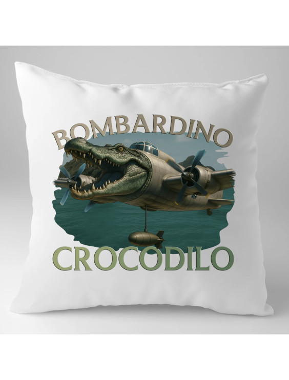 Bombardino Crocodilo - Italian Brainrot - poduszka z nadrukiem
