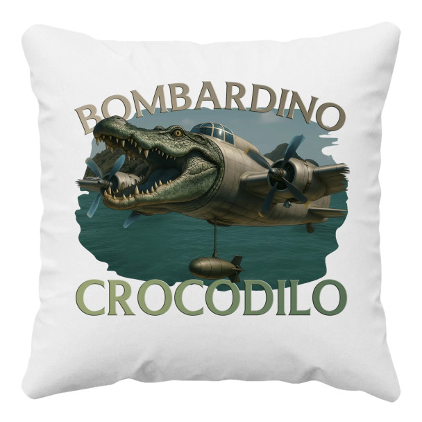 Bombardino Crocodilo - Italian Brainrot - poduszka z nadrukiem