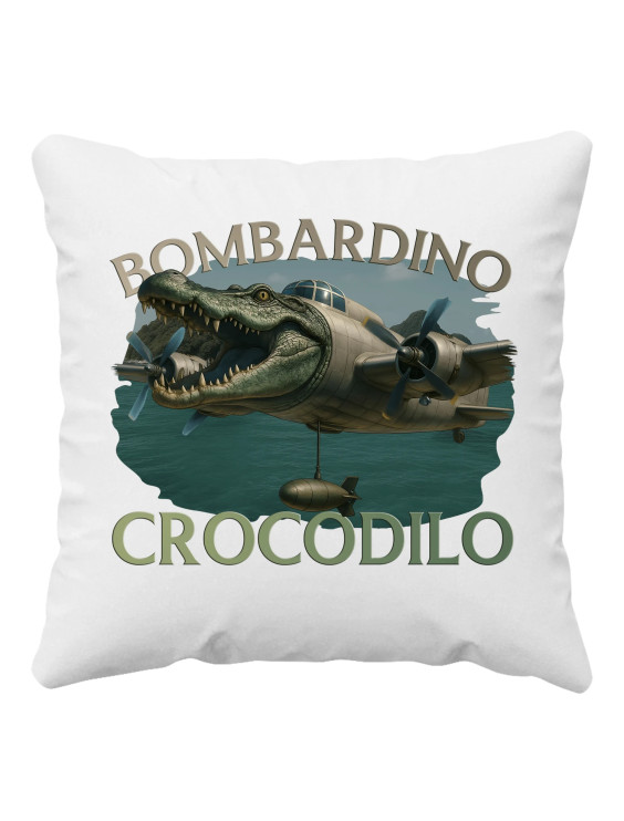 Bombardino Crocodilo - Italian Brainrot - poduszka z nadrukiem