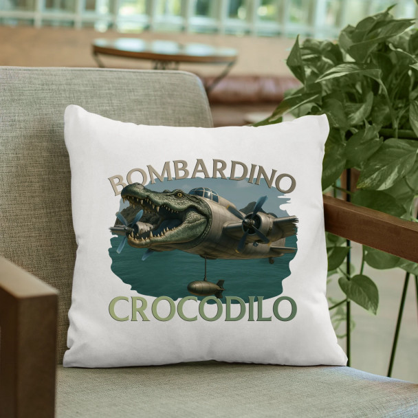 Bombardino Crocodilo - Italian Brainrot - poduszka z nadrukiem