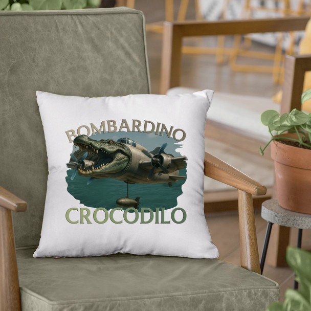 Bombardino Crocodilo - Italian Brainrot - poduszka z nadrukiem