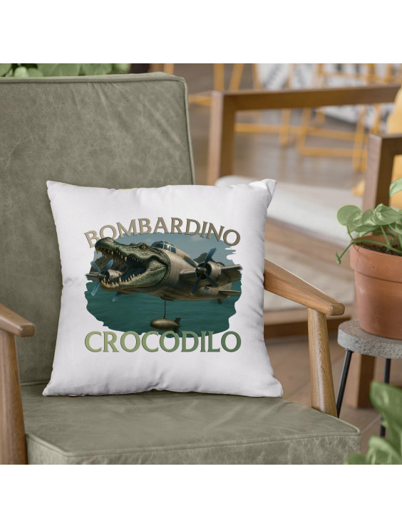 Bombardino Crocodilo - Italian Brainrot - poduszka z nadrukiem