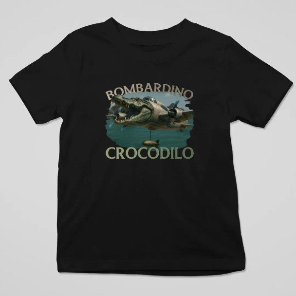 Bombardino Crocodilo - Italian Brainrot - dziecięca koszulka z nadrukiem