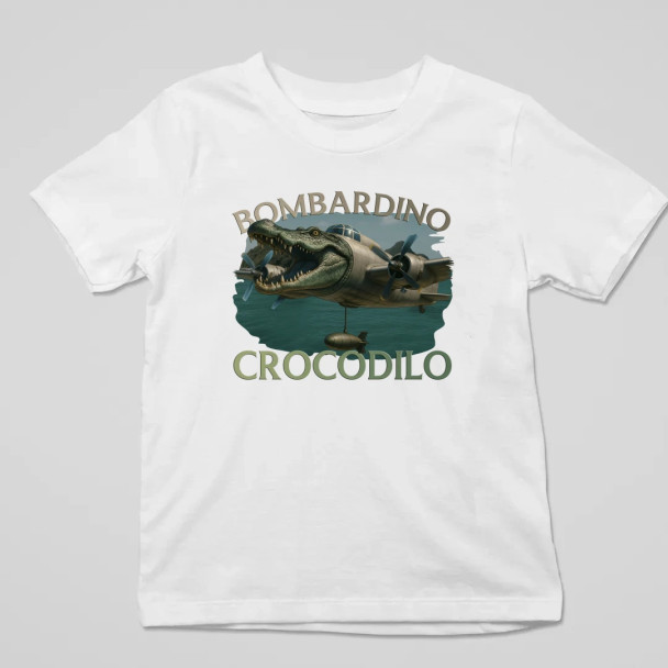 Bombardino Crocodilo - Italian Brainrot - dziecięca koszulka z nadrukiem