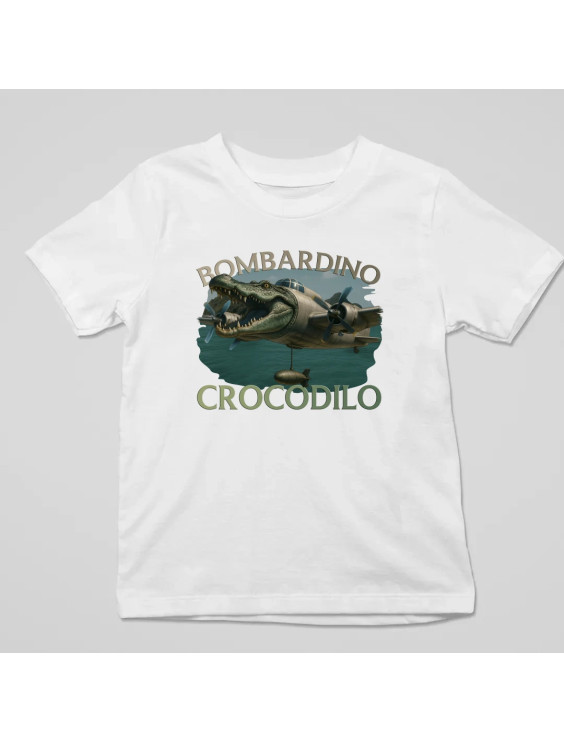 Bombardino Crocodilo - Italian Brainrot - dziecięca koszulka z nadrukiem