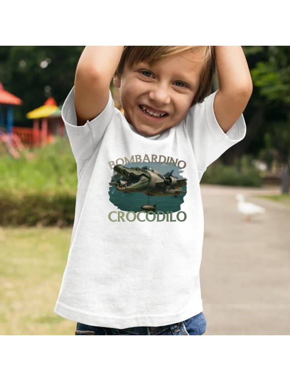 Bombardino Crocodilo - Italian Brainrot - dziecięca koszulka z nadrukiem