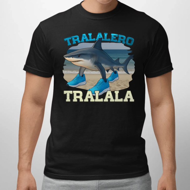 Tralalero Tralala - Italian Brainrot  - męska koszulka z nadrukiem