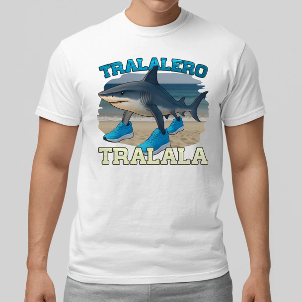 Tralalero Tralala - Italian Brainrot  - męska koszulka z nadrukiem