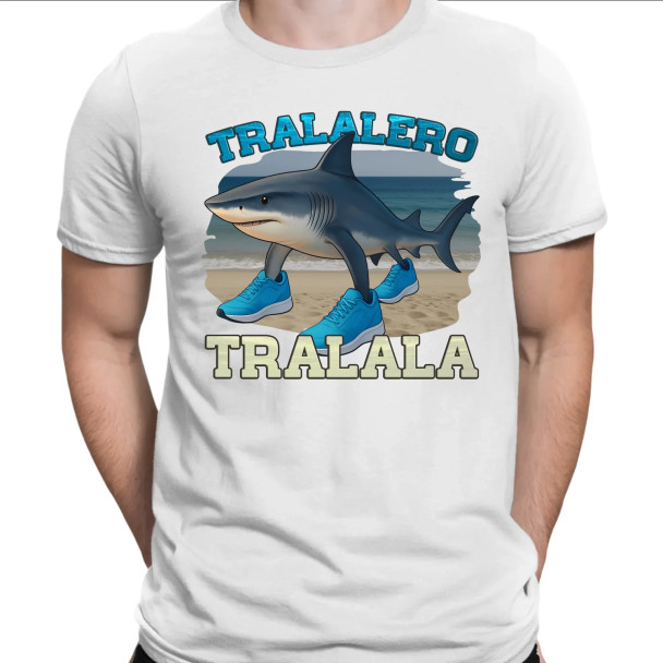 Tralalero Tralala - Italian Brainrot  - męska koszulka z nadrukiem